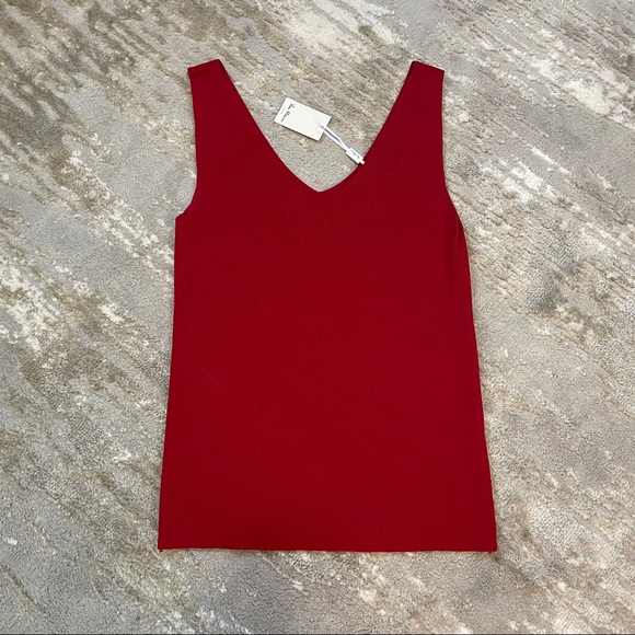 NWT! Vila Milano Red Tank Top, Size Medium - Picture 2 of 11